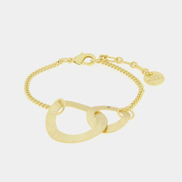 Bracciale in Metallo con due cerchi - BYSIMON gioielli