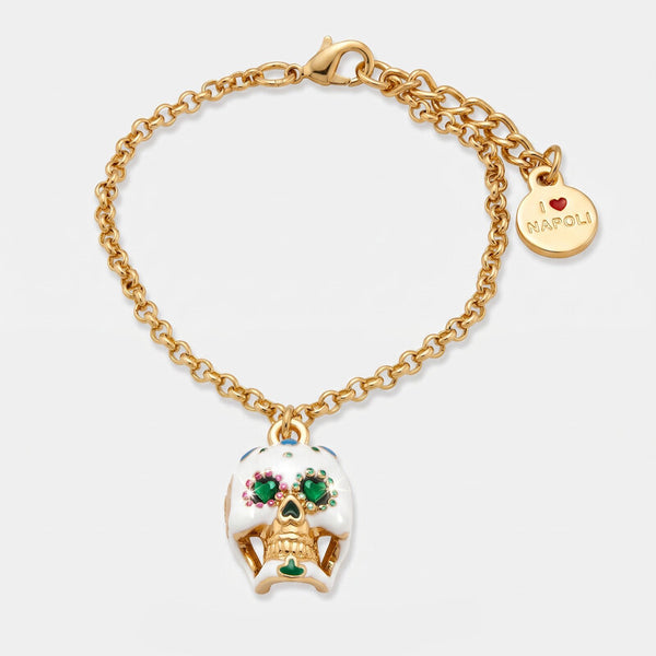 Bracciale in Metallo con capuzzella bianca AMONAPOLI - gioiello BySimon