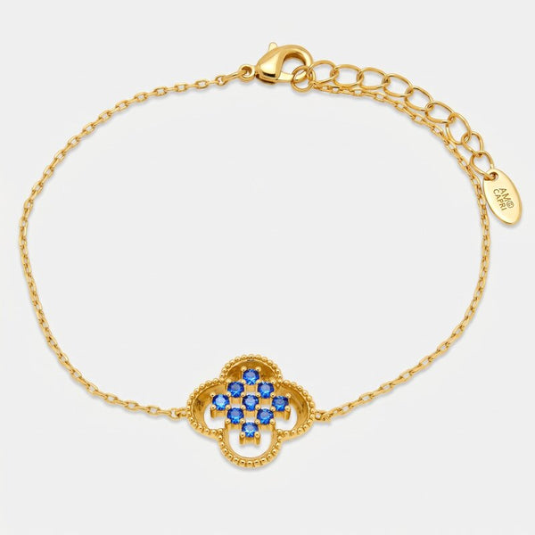Bracciale in Metallo fiore blu - BYSIMON gioielli