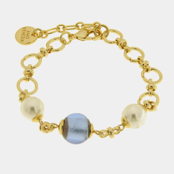 Bracciale in Metallo con cristalli ispirati all'art glass - BYSIMON gioielli