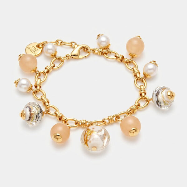 Bracciale in Metallo con cristalli ispirati all'art glass - BYSIMON gioielli