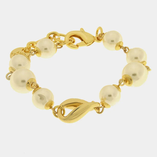 Bracciale in Metallo con perle - BYSIMON gioielli