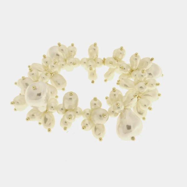 Bracciale in Metallo con perle - BYSIMON gioielli