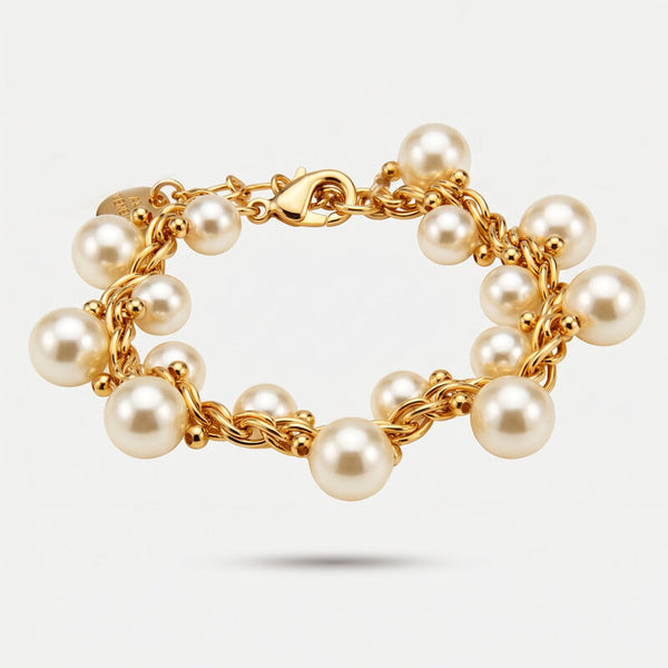 Bracciale in Metallo con perle - BYSIMON gioielli