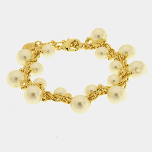 Bracciale in Metallo con perle - BYSIMON gioielli