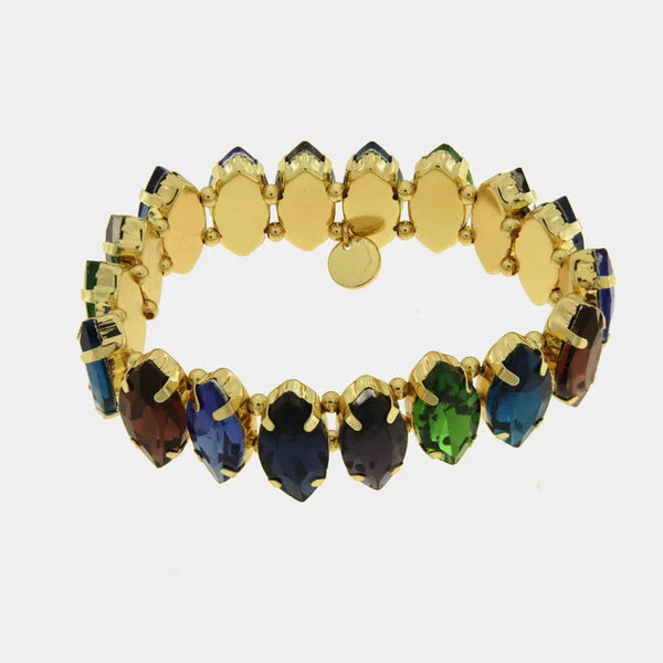 Bracciale in Metallo cristalli colorati - BYSIMON gioielli