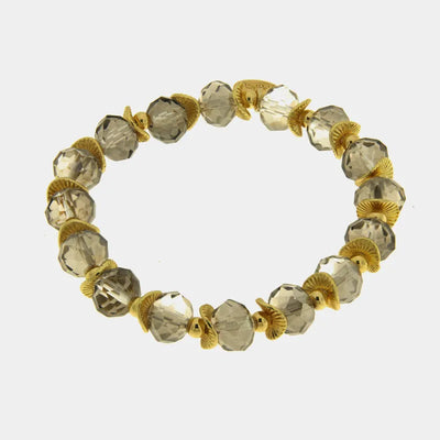 Bracciale in Metallo cristalli art glass trasparenti