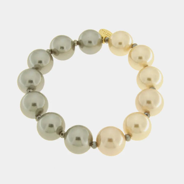 Bracciale in Metallo con perle - BYSIMON gioielli