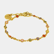 Bracciale in Metallo giro di cristalli colorati - BYSIMON gioielli