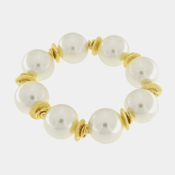 Bracciale in Metallo perle grandi - BYSIMON gioielli