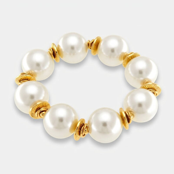 Bracciale in Metallo perle grandi - BYSIMON gioielli