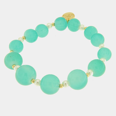 Bracciale in Metallo cristalli turchesi - BYSIMON gioielli