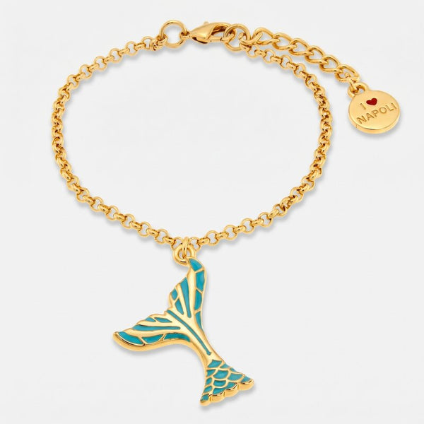 Bracciale in Metallo con coda di sirena pendente - BYSIMON gioielli