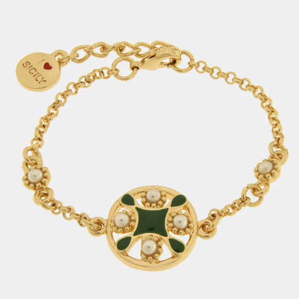 Bracciale in Metallo maiolica verde - BYSIMON gioielli
