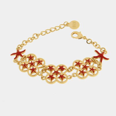 Bracciale in Metallo stelle marine rosse - BYSIMON gioielli