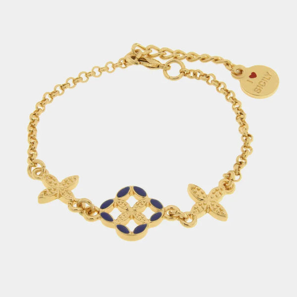 Bracciale in Metallo maiolica blu - BYSIMON gioielli