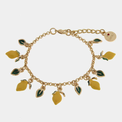 Bracciale con limoni siciliani e foglie | gioielleria siciliana | BYSIMON