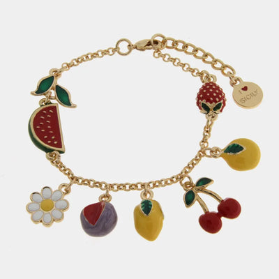 Bracciale con limoni ciliegie e fragole siciliane | gioielleria siciliana | BYSIMON