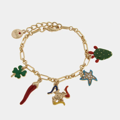 Bracciale in Metallo con ciondoli fico d'india SICILY - gioiello BySimon