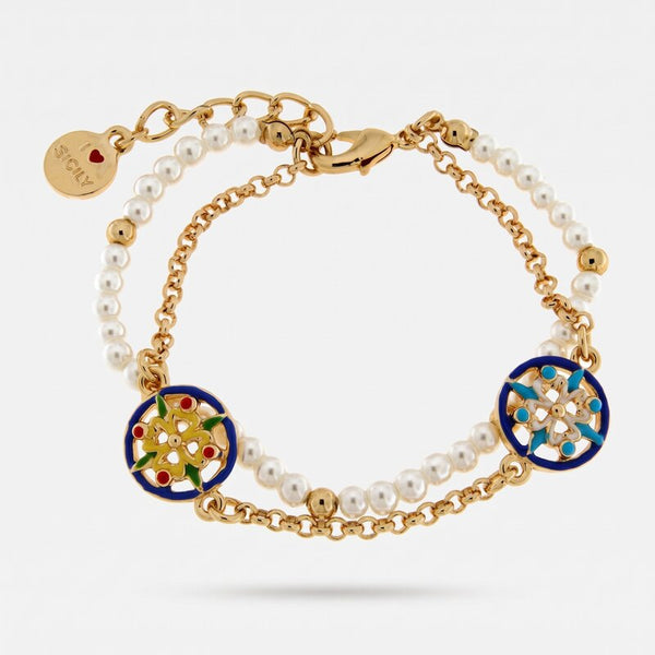 Bracciale in Metallo multifilo con ciondoli SICILY - gioiello BySimon