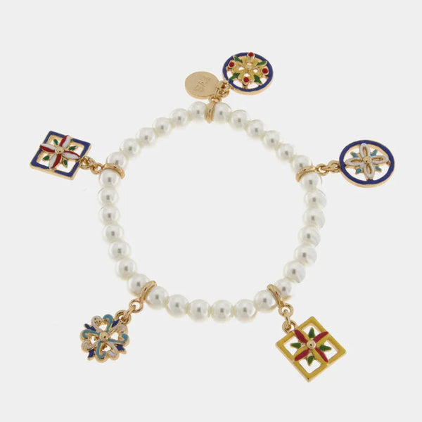 Bracciale in Metallo elastico con ciondoli SICILY - gioiello BySimon