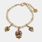 Bracciale in Metallo campanelle dorate multicolor