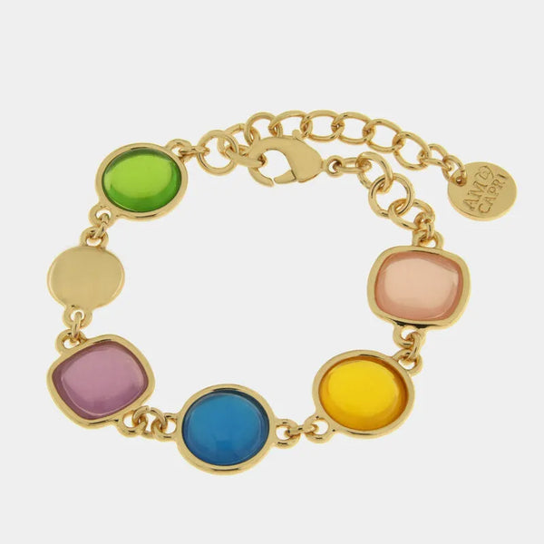 Bracciale in Metallo cristalli colorati