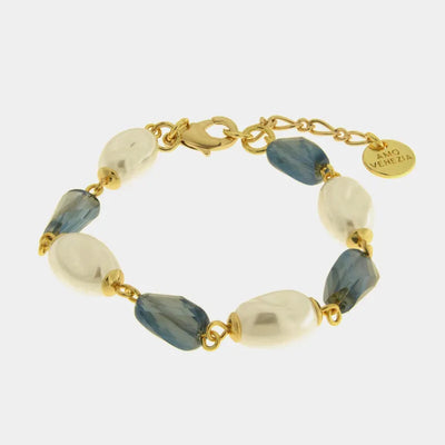 Bracciale in Metallo perle e cristalli