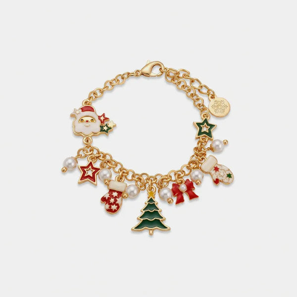 Bracciale in Metallo albero di natale e ciondoli natalizi