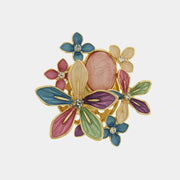 Spilla in Metallo fiori colorati con calamita - BYSIMON gioielli