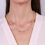 Collana in Argento 925 con zirconi rosa