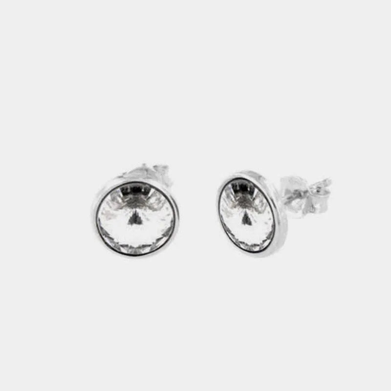 Earrings in 925 Silver with white light point