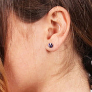 Orecchini in Argento 925 con punto luce rosa antico