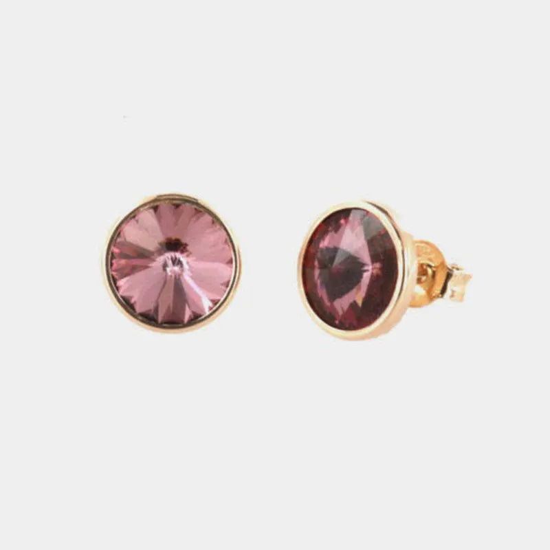 Orecchini in Argento 925 con punto luce rosa antico