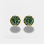 Orecchini argento 925 punto luce con cristalli verde - BYSIMON gioielli