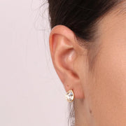 Orecchini in Argento 925 a lobo con cristallo