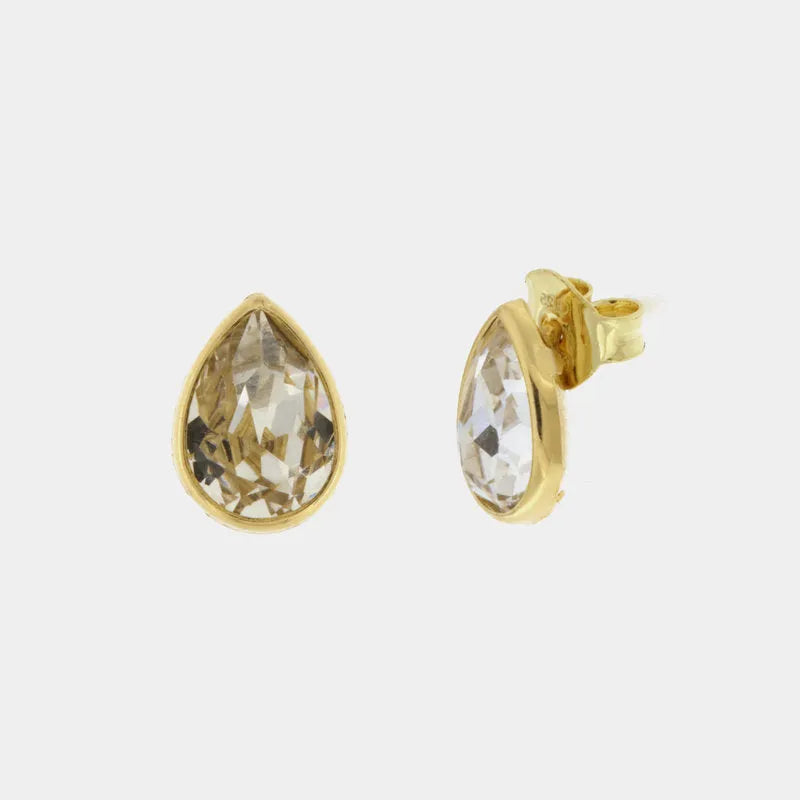 Orecchini in Argento 925 a lobo con cristallo