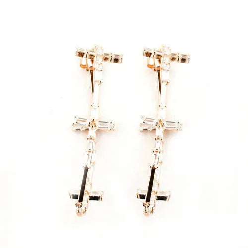 Orecchini in Argento 925 pendenti zirconati