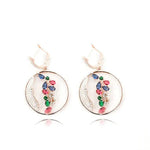 Orecchini in Argento 925  a cerchio con zirconi multicolore