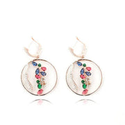 Orecchini in Argento 925  a cerchio con zirconi multicolore