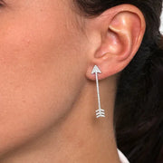 Orecchini in Argento 925  freccia con zirconi