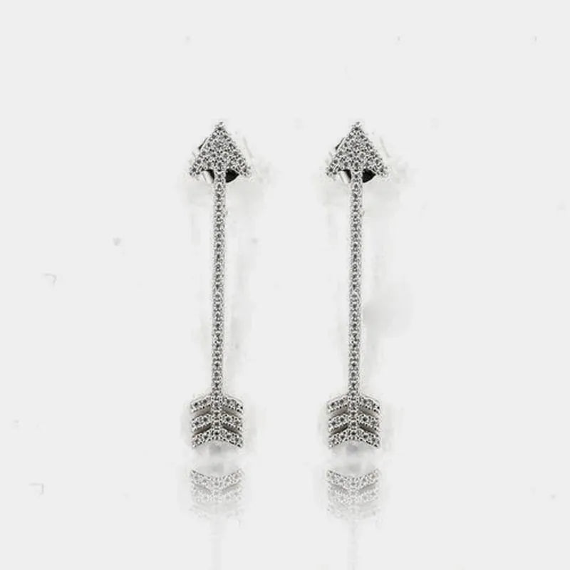 Orecchini in Argento 925  freccia con zirconi