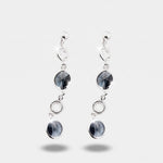 Orecchini in Argento 925 pendenti con cristalli bianchi e fumè - BYSIMON gioielli