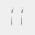Orecchini in Argento 925  a filo con zirconi