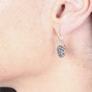 Orecchini in Argento 925   stile antico con cristalli fume'