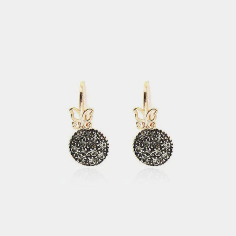 Orecchini in Argento 925   stile antico con cristalli fume'