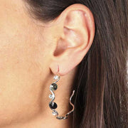 Orecchini in Argento 925  cerchio con cristalli