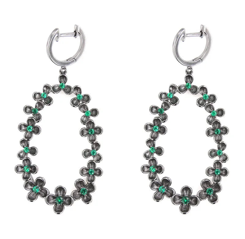 Orecchini in Argento 925  pendenti con zirconi