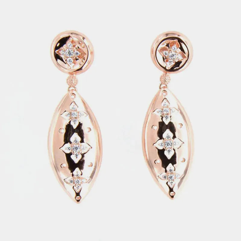 Orecchini in Argento 925  pendenti con zirconi