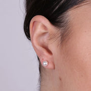 Orecchini in Argento 925 con perla a lobo